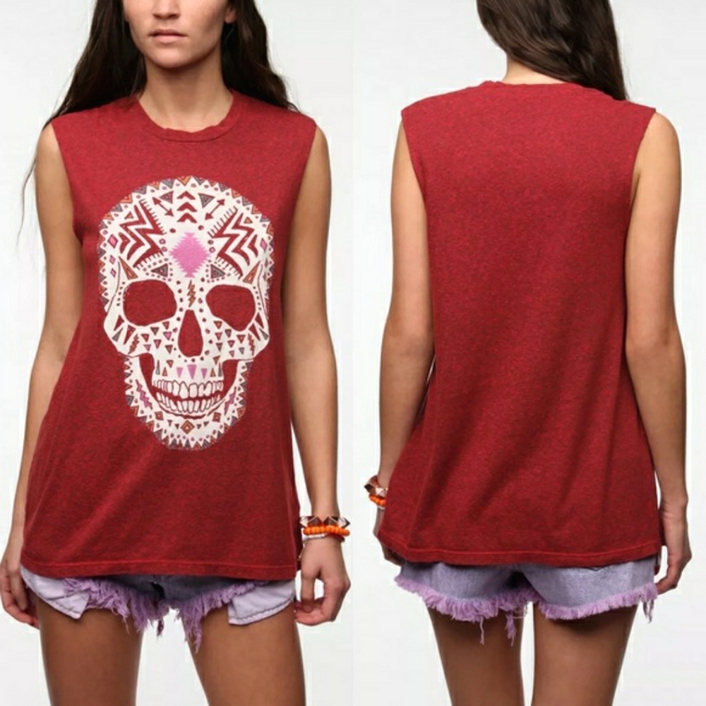Truly Madly Deeply Red Skull Tank